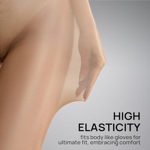 MANZI Shimmer Dance Tights Adults Shimmery Footed Womens Tights4