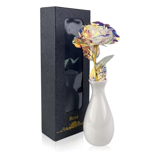 LUMITERRA Rosa Eterna, Regalos Originales para Mujer Rosa Bella y Bestia con Regalo para Mama Novia Esposa para Día de San Valentín Aniversario Día de la Madre Bodas Cumpleaños Navidad
