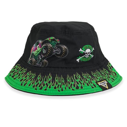 Monster Jam Grave Digger One Size Bucket Sun Hat Green/Black OS Toddler