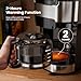 Kismile 10-Cup Digital Drip Coffee Maker with Built-In Grinder, 12-Hour Timer, Programmable, 1.5L Water Tank, Keep-Warm Function, Combo Brewer and Grinder for Home & Office Use