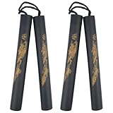 Nuiorfty 2Pcs Nunchucks for Kids Lightweight Foam Nunchucks Martial Art Sticks for Kids & Beginners Practice and Training