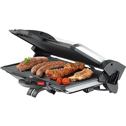Steba Kontaktgrill, Made in Germany, Selbstjustierendes „3D“- Scharnier, vielseitig einsetzbar: Kontaktgrillen, Überbacken, BBQ-Grillen, PG 4.3, Edelstahl – Bild 6