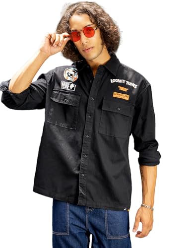 Image of Bewakoof Men's Graphic Oversized Fit Shirt