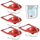 Saillong 4PCs Toilet Flapper Replacement Compatible with Kohler Parts 84995 and 1000490, 2 Inch Rubber Toilet Flapper Replacement with Stainless Chain, Water Conserving