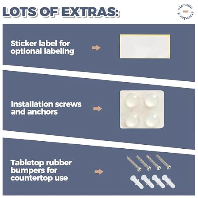 Storage Standard Trash Bag Holder Dispenser - Acrylic Bags Dispensing Roll Holder, Garbage Liner Holder for Cabinet, Garbage & Under Sink - Organizer for Home or Shops - Small