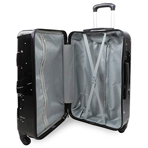 ZEVOG-Lucky-Bag-Polycarbonate-65-cms-Black-Hardsided-2Pcs-Set-Check-in-Luggage-5002211905069 ZEVOG Lucky Bag Polycarbonate 65 cms Black Hardsided 2Pcs Set Check-in Luggage (5002211905069)