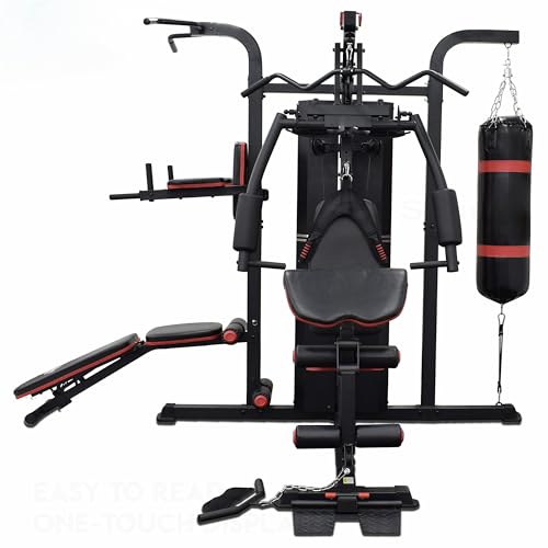 Image of Hercules Fitness Multi Gym SM208 160 lbs Home Gym Multi Gym 3 Station Machine All in one equipments for Workout Machine Chest Biceps Shoulder Back Triceps Legs Muscle Multiple use Exercise
