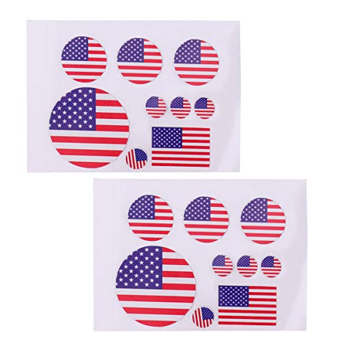 CLISPEED 2 Pcs Bandeira Dos Eua Adesivos de Carro Americano Eua Bandeira Decalque Estrelas PatriÃ³ti