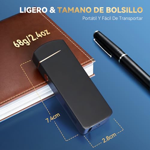Miniatura 7 de Regalos San Valentin Hombre, Coquimbo Mechero Electrico Regalo Hombre, Usb Recargable Encendedor Electrico Doble Arco Y Resistente Al Viento Para Vela, Estufa, Barbacoa, Camping