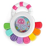 Baby Einstein Ocean Explorers Sensational Janet Sensory Rattle & Teether, Ages 0+ Months, Pink Jellyfish