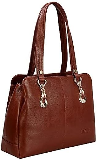 RICHSIGN LEATHER ACCESSORIES Full Grain Natural Leather Top Handle Satchel Tote Handbags & Shoulder Bags For Women Office...