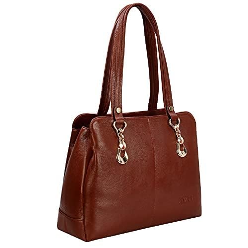 RICHSIGN LEATHER ACCESSORIES Full Grain Natural Leather Top Handle Satchel Tote Handbags & Shoulder Bags For Women Office (Dimension- L-13 X H-10 x W- 5 Inch, Weight- 0.8 KG) (BROWNZ) (B0CFQZ2JPB) Amazon Price History, Amazon Price Tracker