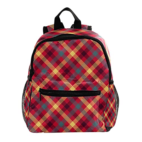 Sac à dos pour garçons et filles motif carreaux 30,5 cm enfants