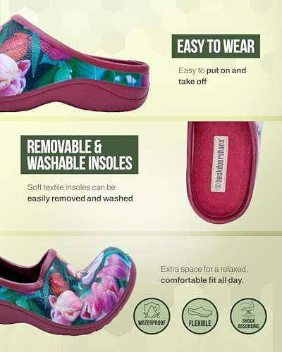 Image of Backdoorshoes Waterproof Premium Garden Clog Shoes for Women with Arch Support