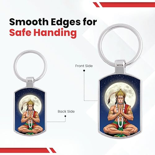 Image of Stylish Metal Keychains with Permanent Glossy Print - Inspirational Quotes & Spiritual Designs - Perfect Key chains for loved ones, Personal Use, Gifts & Return Gifts