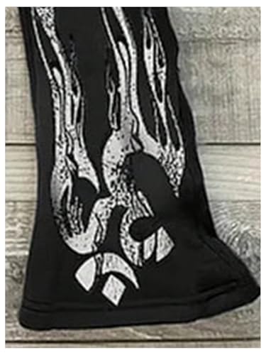 Men's Y2K Flared Sweatpants Letter Graphic Drawstring Waist Joggers Drippy Pants4