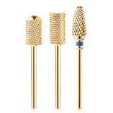 siyuwuro Nail Drill Bit Set 3Pcs 3/32'' Safety Bits for Nail Drill Barrel/Corn Tungsten Steel Cuticle Nail Drill Bit Nail Art Tools to Remove Gel Acrylic Nails Manicure Pedicure Nail File Drill Bit