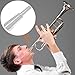 QWORK Trumpet Mouthpiece 3C, Silver-Plated Brass Trumpet for All Skill Levels