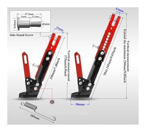 Support latéral de moto réglable pour MT Clx 700 et béquille de rechange - 2