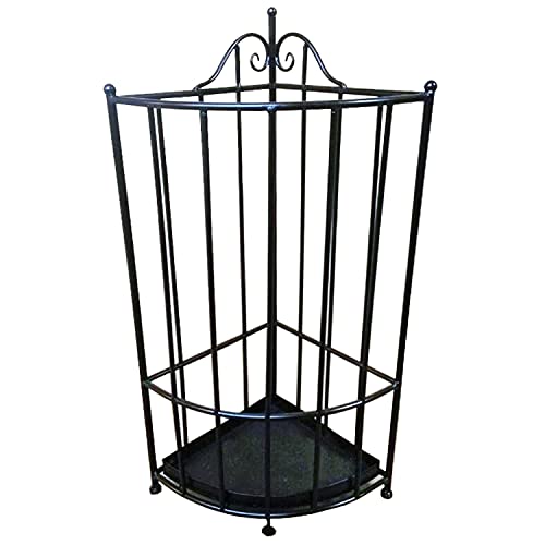 Porte-parapluies d'intérieur design noir avec bac de récupération d'eau - 2