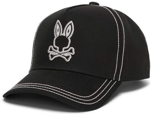 Psycho Bunny Oscar Bunny A-Frame Trucker Cap (Black)