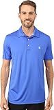 IZOD Men's Short Sleeve Performer's Pieced Interlock and Mesh Golf Polo, Dazzling Blue, Small