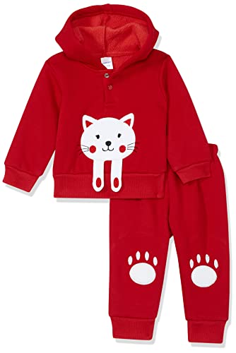 Image of MOMS LOVE ML KITTY GIRLS INF CO-SET MLS22725XXGCST RED 03-06MNTH
