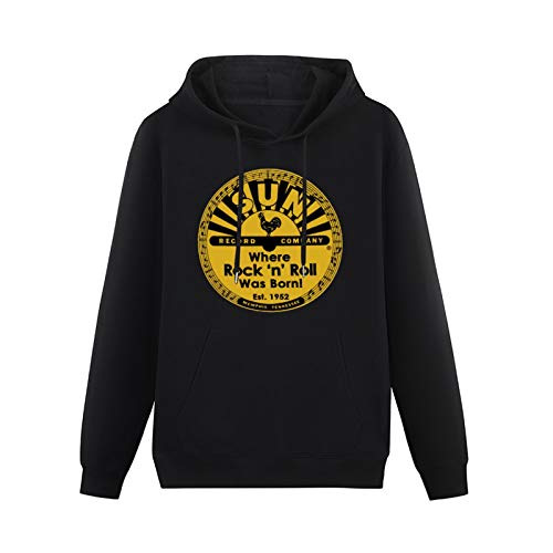Hoodies Sun Record Where Rock'n' Roll was Born! Rockabilly Memphis Tennessee Long Sleeve Sweatshirts Black M Cover