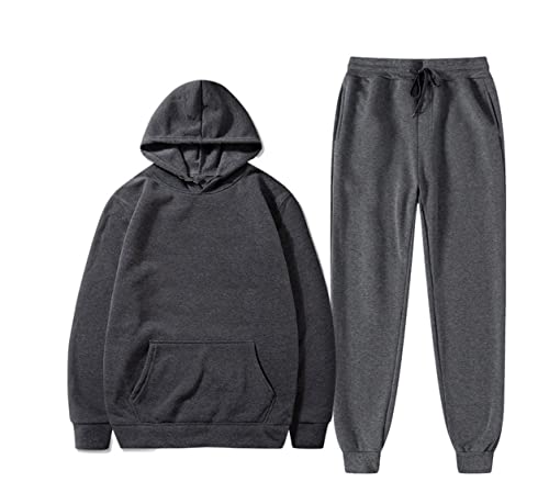 Sweat à capuche et pantalon Kiioouu gris foncé XXL pour homme