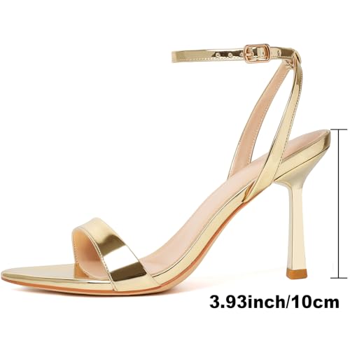 Image of Mostrin Heels for Women Strappy Pointed Open Toe Stiletto High Heeled Sandals
