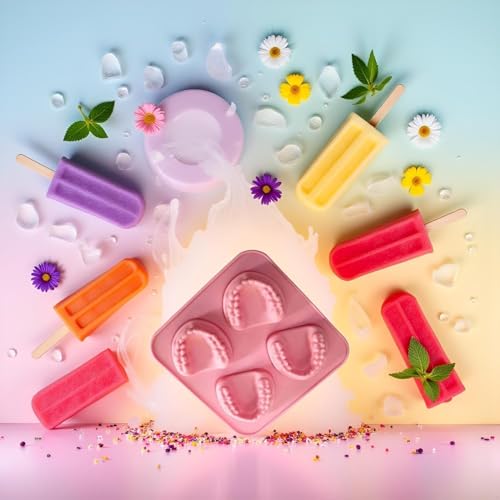 Moldes de silicona para hielo forma dientes set 2 pcs miniatura 3