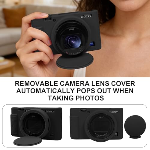 Funda de silicona para Sony RX100 III a VII color negro miniatura 5