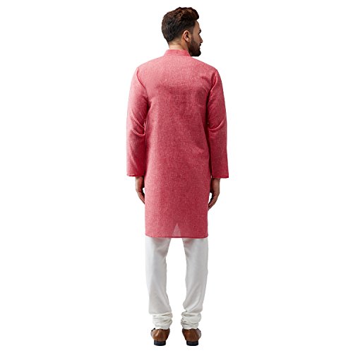 Image of SOJANYA (Since 1958, Men's Silk Blend Grey Kurta Pyjama & Silk Blend Jacket Combo