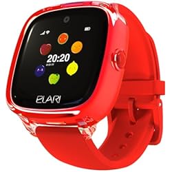 Camara De Seguridad Con Seguimiento Elari 2G Reloj Inteligente Niño y Niña GPS Localizador y Llamadas Bidireccionales Audio, Chat de Voz, Botón SOS, Impermeable, Cámara, Juegos KidPhone Fresh (Rojo)