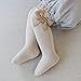 Taous Assam Baby Girls Knee High Socks Toddler Mesh Bowknot Breathable Dress Socks Little Girls Cotton Tube Stockings 5-Packs Bow Size 12-24 Months