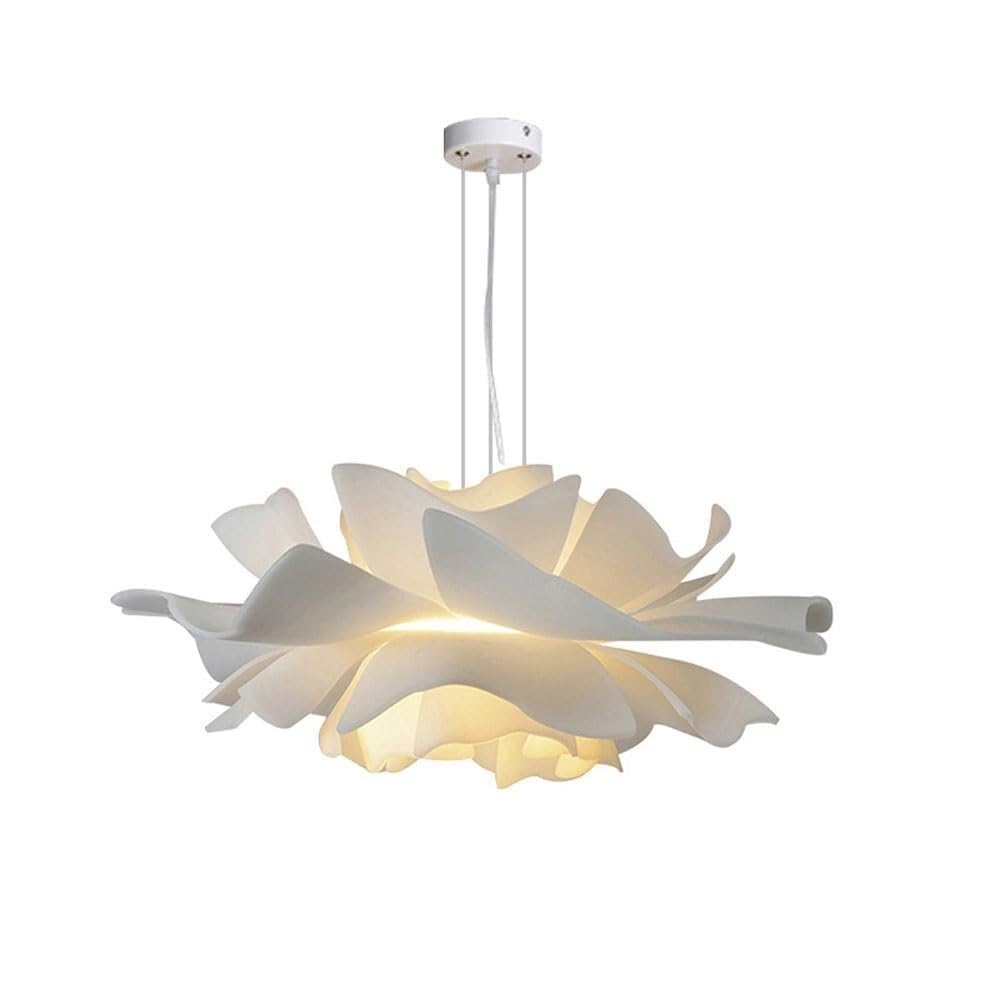 Lustre moderne en fleur blanc de style milieu du siècle pour cuisine
