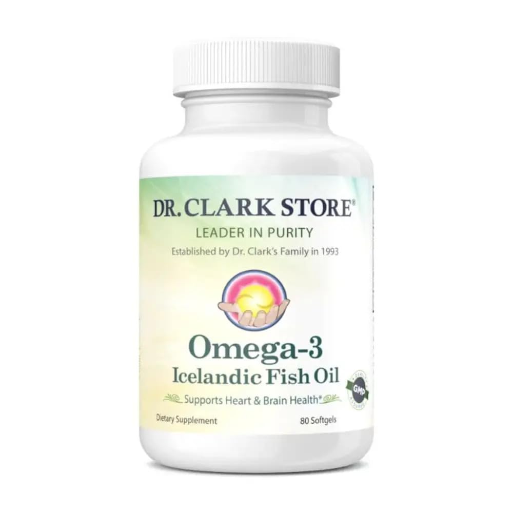 Omega-3 Icelandic Fish Oil Supplement – 1000mg, 80 Softgels, Supports Heart, Brain & Joint Health