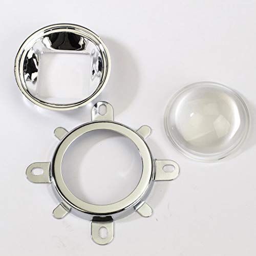 Lunettes plano-convexe 44mm avec réflecteur et support fixe pour LED COB 20W à 100W - 6