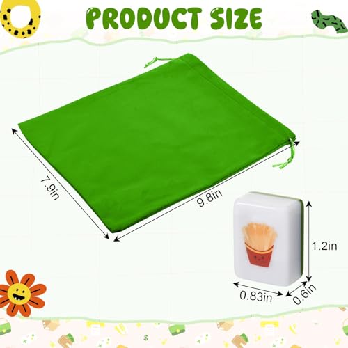 Green 2 Players Mahjong Block Set, Gift for Christmas,12 Patterns - image 2