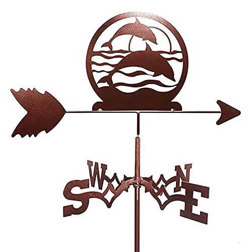 JKLJL Wetterfahne Farm Durable Retro Metall Wetterfahne Windrichtungsanzeiger, Dekorative Yard Wind Professionnel Messwerkzeuge für Yard Cupolas Farm Sheds Construction Cover