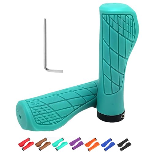 Puños Bicicleta,Puños de Bicicleta Antideslizantes Ergonómico Puños de Manillar de Bicicleta,Caucho Puños Alivia Conducción Adecuada para Bicicletas de Montaña (Green)