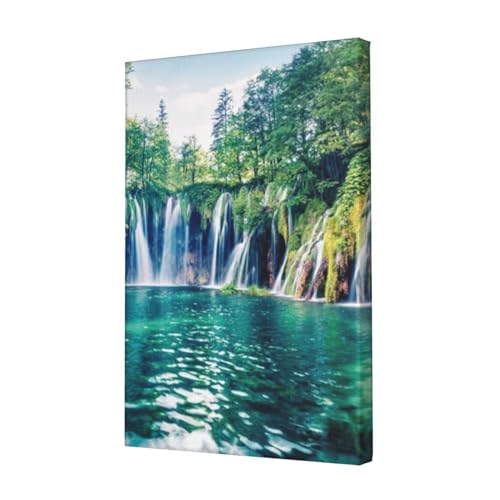 Tableau cascade jungle OUSIKA 45x30 cm pour créer un salon zen