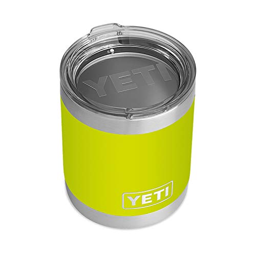 YETI Rambler 10 oz Lowball, Vacuum Insulated, Stainless Steel with Standard Lid, Chartreuse