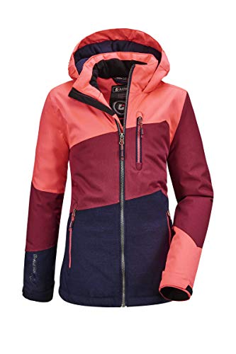 killtec Mädchen Lynge Grls Jckt B Funktionsjacke Mit Kapuze, neo-coral, 128