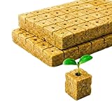 EKIMOS Lot de 500 Cubes de Laine de Roche Hydroponique (2,5cm) pour Germination et Bouturage, Substrat Aéré Favorisant Une Croissance Rapide, Idéal pour Semis, Jardins Intérieurs et Extérieurs
