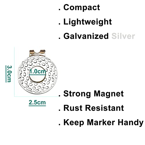 Eshan Magnetic Golf Hat Clips 10 Pcs Silver Ball Marker Holders For Golf Gloves Hats Bags Caps Visor Belt #TOP1