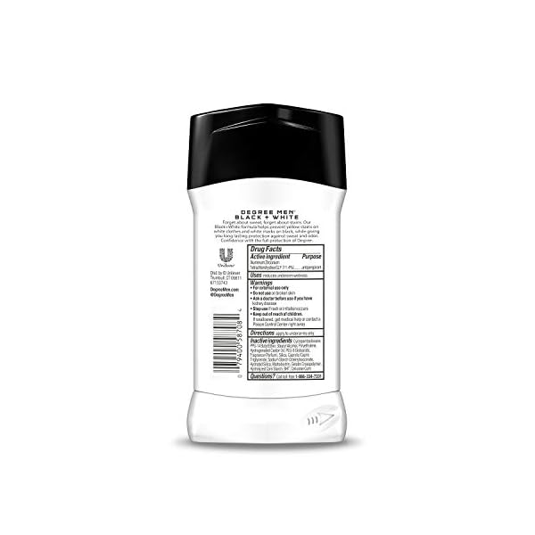 Degree Men UltraClear Antiperspirant Deodorant Black + White 72-Hour Sweat & Odor Protection Antiperspirant For Men With MotionSense Technology 2.7 Ounce (Pack of 4) - Image 3