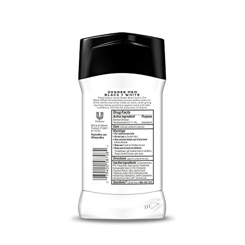 Degree Men UltraClear Antiperspirant Deodorant Black + White 72-Hour Sweat & Odor Protection Antiperspirant For Men With MotionSense Technology 2.7 Ounce (Pack of 4) - Image 3