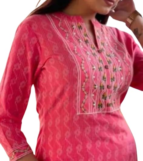 Image of Stylish Women Straight Fit Kurti with Traditional Modern Fusion Design for Everyday Fashion Appeal
