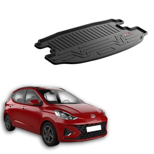 Image of 3D TPE Car Boot Mat for i10 Nios (2019 Onwards) Custom Fit, Heavy Duty & Anti-Slip Boot Mat | All Weather Resistant, Waterproof & Dustproof Trunk Liner, Car Dicky Mat for i10 Nios